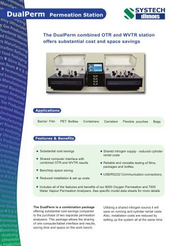 New Combination OTR/WVTR Analyzer vendor|Systech Dualperm .